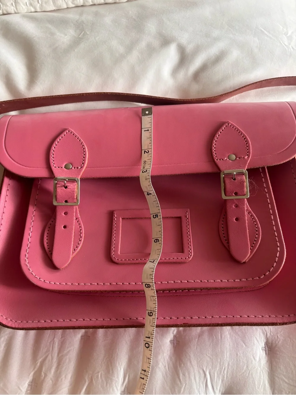 Women's CAMBRIDGE SATCHEL Pink Leather Satchel Crossbody Bag. Interior CLEAN!